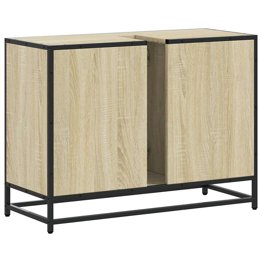 Armário lavatório WC 80x33x60 cm deriv. madeira carvalho sonoma