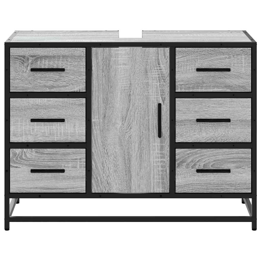 Armário p/ lavatório WC 80x33x60 cm deriv.madeira cinza sonoma