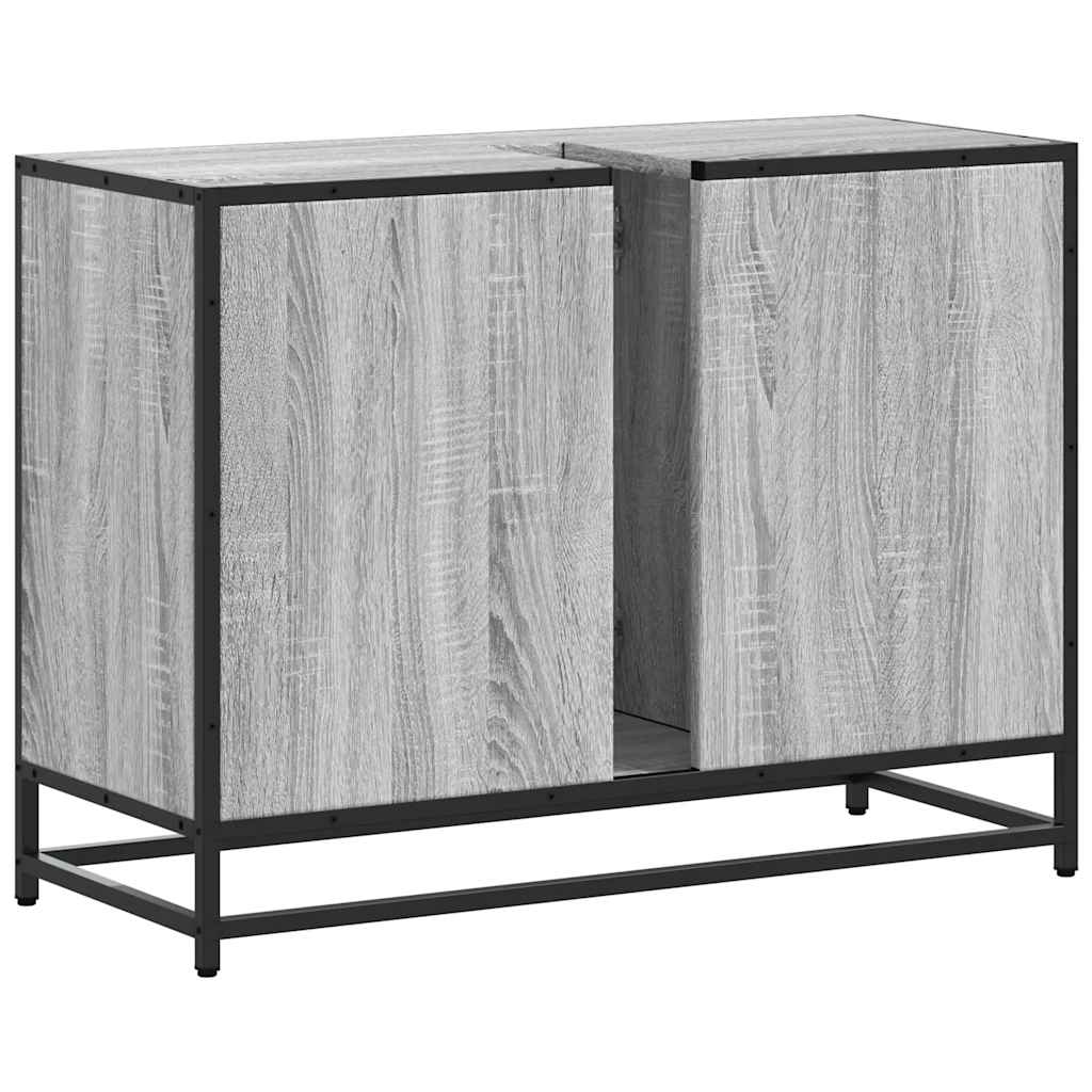 Armário p/ lavatório WC 80x33x60 cm deriv.madeira cinza sonoma
