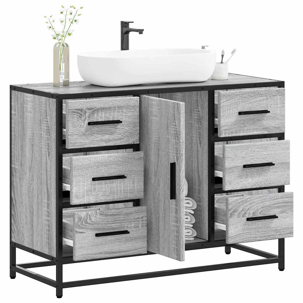 Armário p/ lavatório WC 80x33x60 cm deriv.madeira cinza sonoma