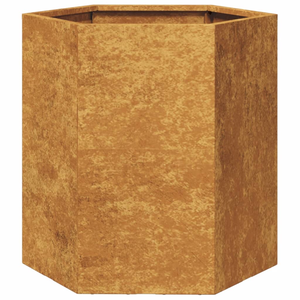 Vasos floreiras jardim hexagonal 46x40x45cm resistência ao aço