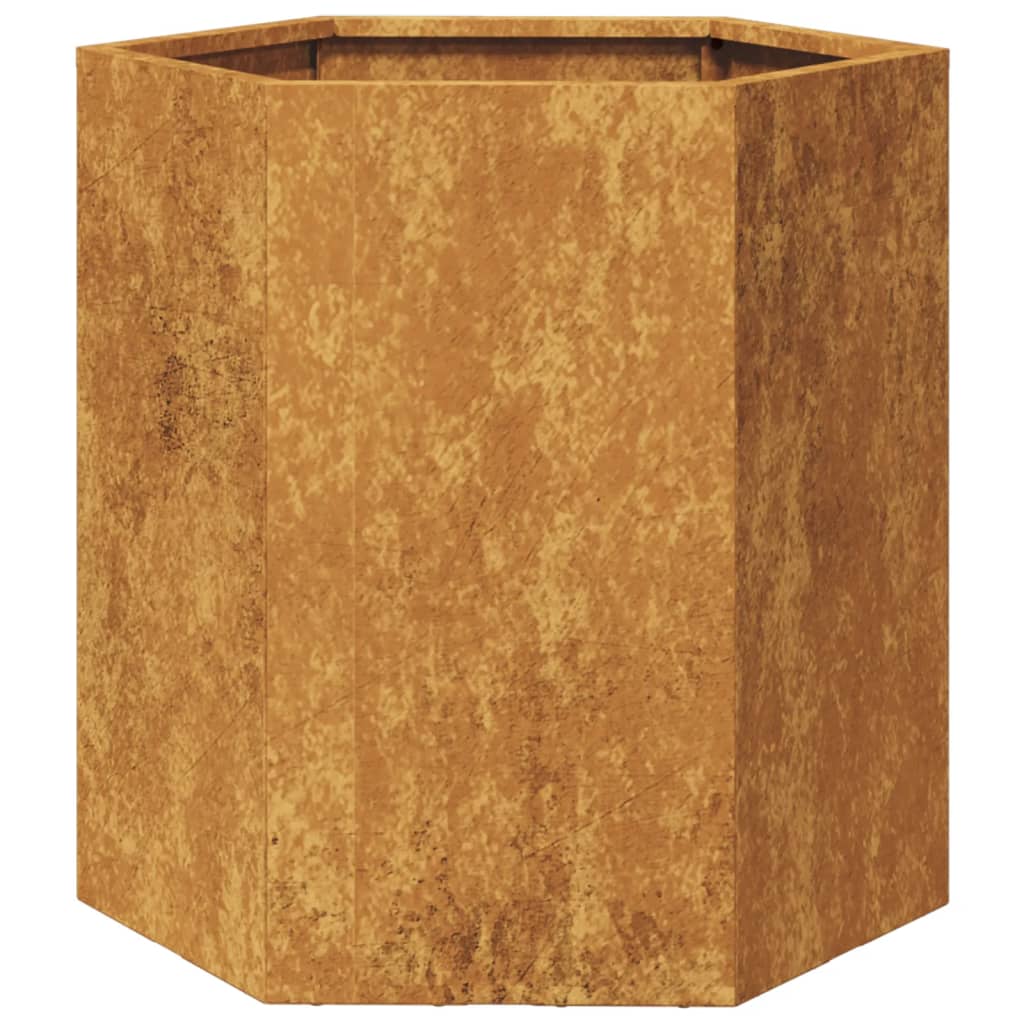 Vasos floreiras jardim hexagonal 46x40x45cm resistência ao aço