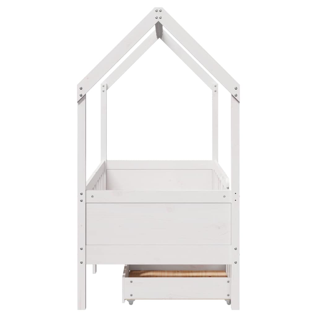 Estrutura de cama infantil c/ gavetas 80x170 cm pinho maciço