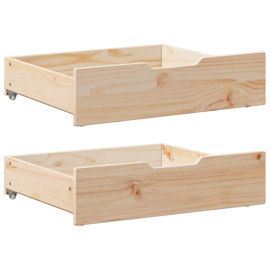 Estrutura de cama infantil c/ gavetas 70x140 cm pinho maciço
