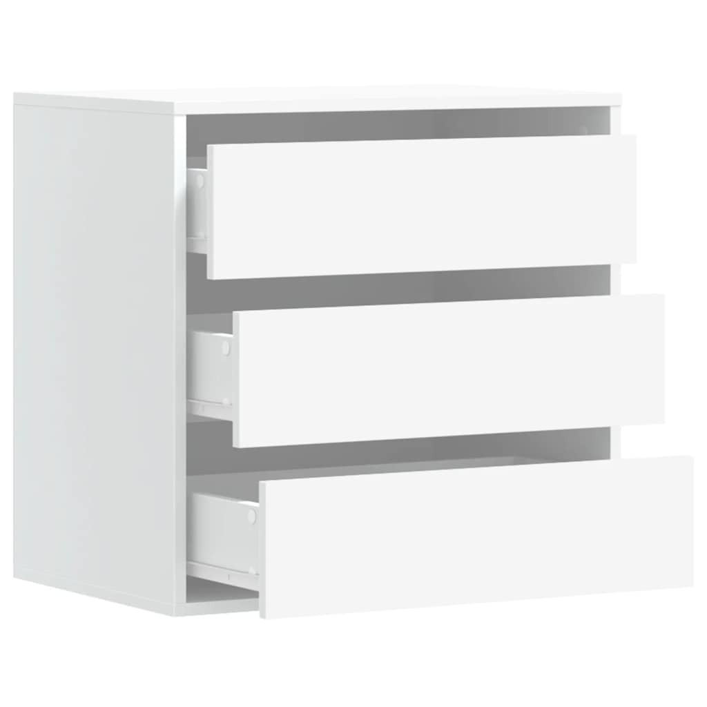 Cómoda com 3 Gavetas - 60x41x58 cm - derivados de madeira - branco