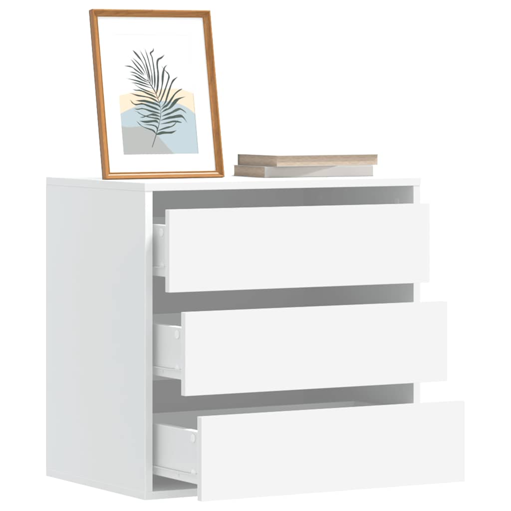 Cómoda com 3 Gavetas - 60x41x58 cm - derivados de madeira - branco