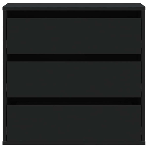 Cómoda com 3 Gavetas - 60x41x58 cm - derivados de madeira - preto