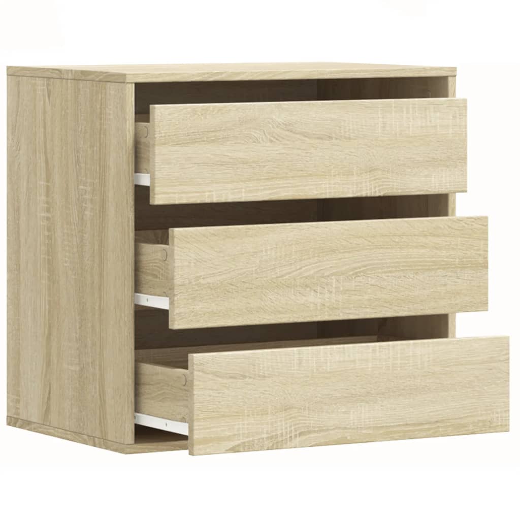 Cómoda com 3 Gavetas - 60x41x58 cm - derivados de madeira - carvalho sonoma