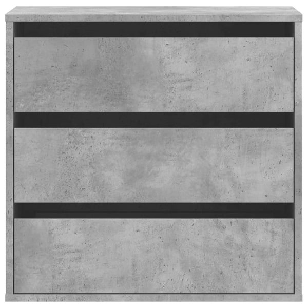 Cómoda com 3 Gavetas - 60x41x58 cm - derivados de madeira - cinzento cimento