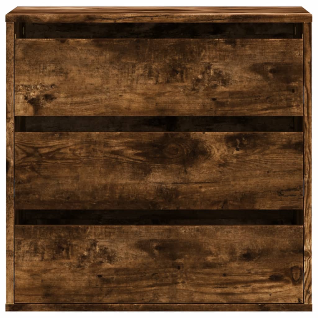 Cómoda com 3 Gavetas - 60x41x58 cm - derivados de madeira - carvalho rústico