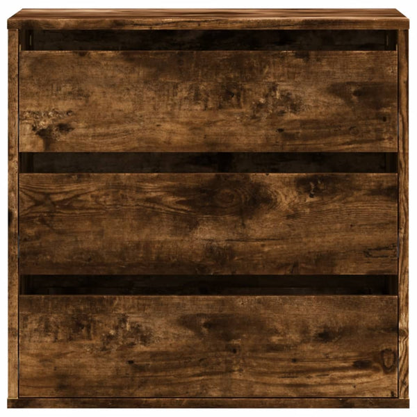 Cómoda com 3 Gavetas - 60x41x58 cm - derivados de madeira - carvalho rústico