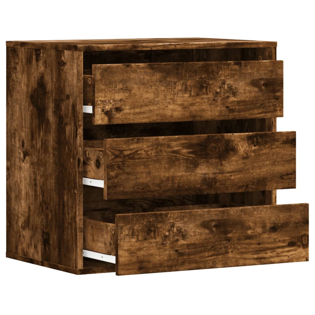 Cómoda com 3 Gavetas - 60x41x58 cm - derivados de madeira - carvalho rústico