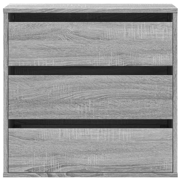 Cómoda com 3 Gavetas - 60x41x58 cm - derivados de madeira - cinzento sonoma