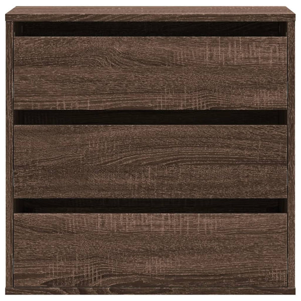 Cómoda com 3 Gavetas - 60x41x58 cm - derivados de madeira - carvalho castanho