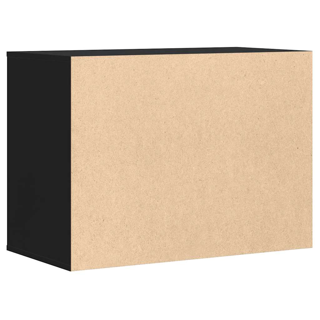 Cómoda com 3 Gavetas - 80x41x58 cm - derivados de madeira - preto