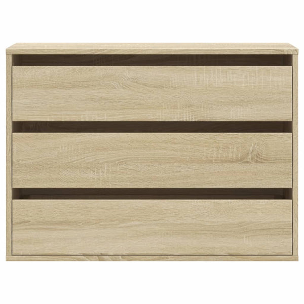 Cómoda com 3 Gavetas - 80x41x58 cm - derivados de madeira - carvalho sonoma