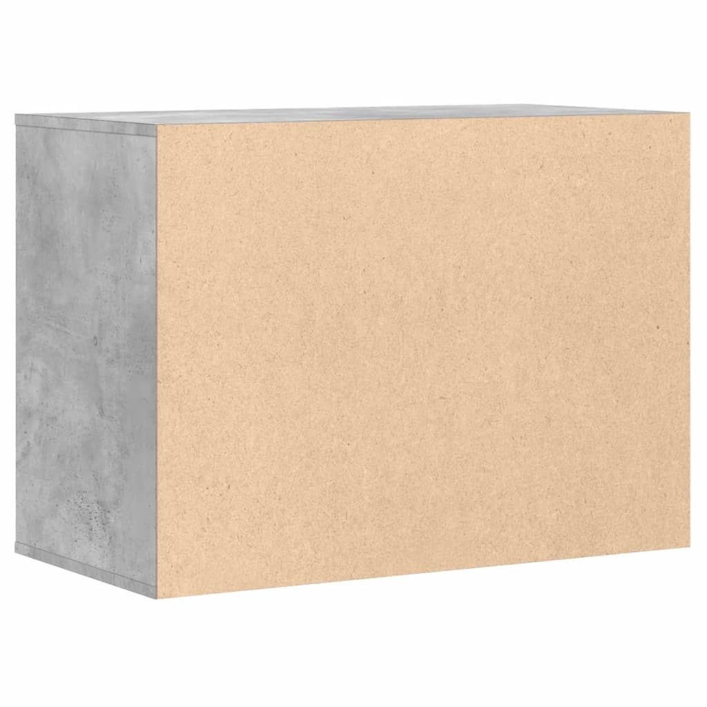 Cómoda com 3 Gavetas - 80x41x58 cm - derivados de madeira - cinzento cimento