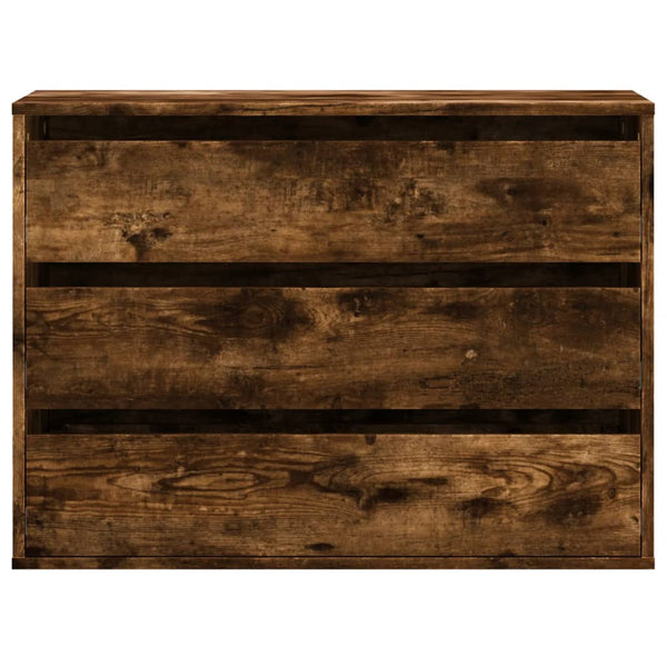 Cómoda com 3 Gavetas - 80x41x58 cm - derivados de madeira - carvalho rústico