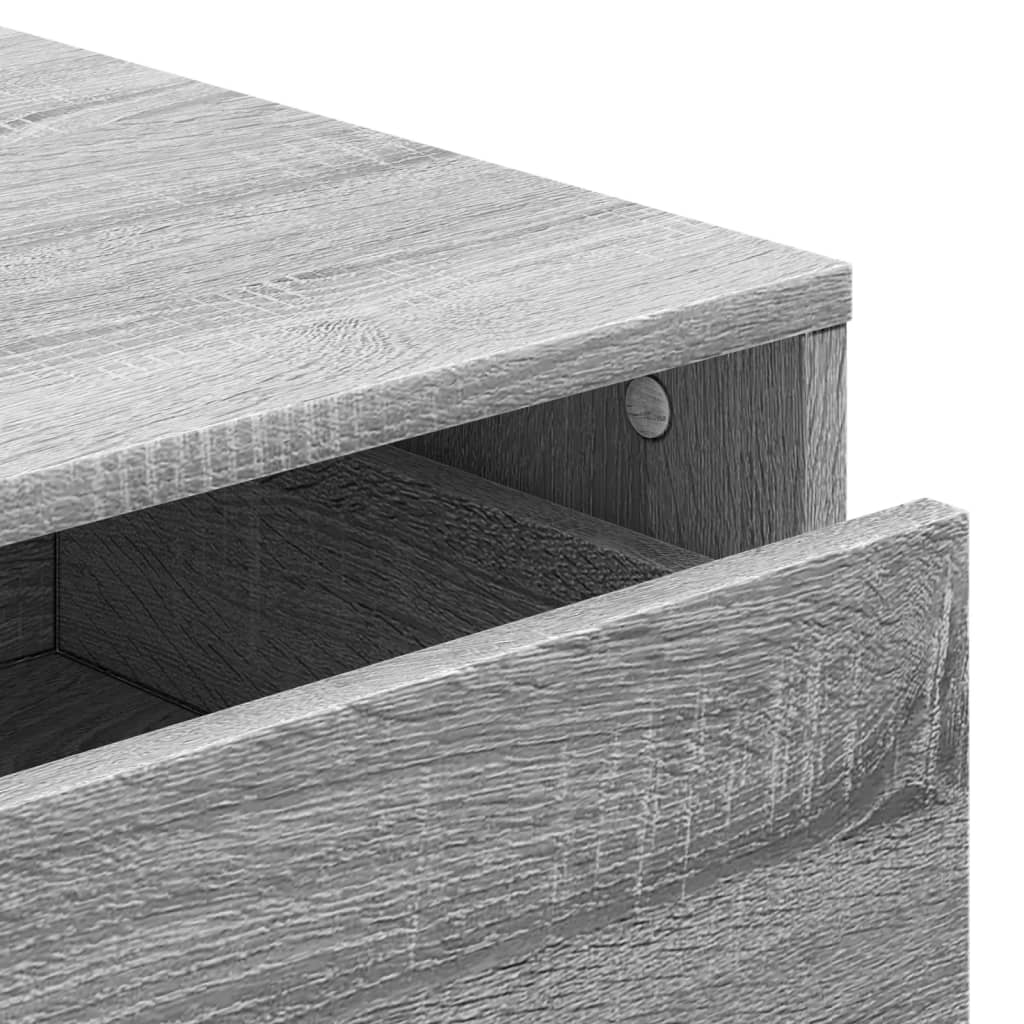 Cómoda com 3 Gavetas - 80x41x58 cm - derivados de madeira - cinzento sonoma
