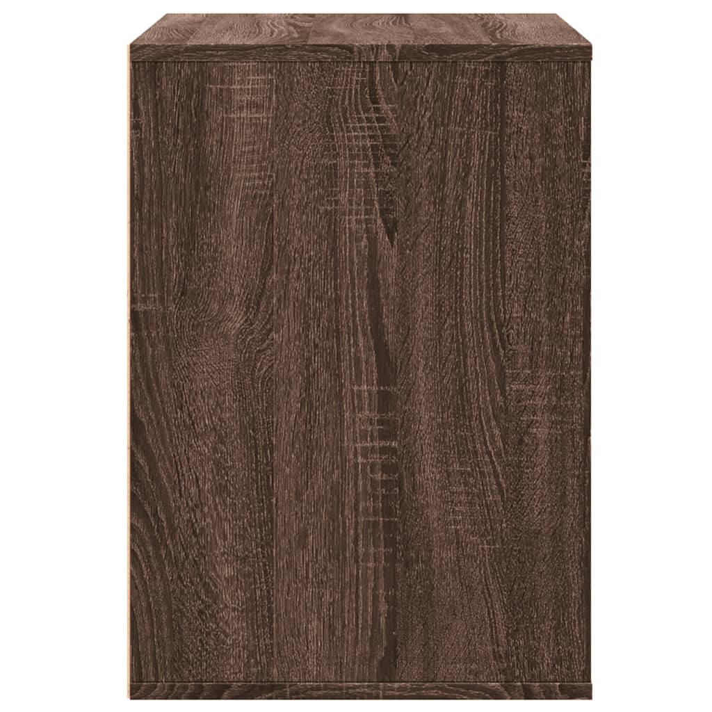 Cómoda com 3 Gavetas - 80x41x58 cm - derivados de madeira - carvalho castanho