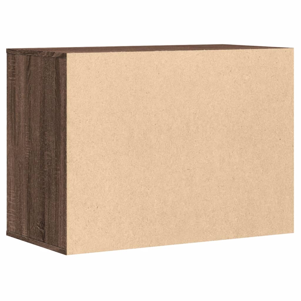 Cómoda com 3 Gavetas - 80x41x58 cm - derivados de madeira - carvalho castanho