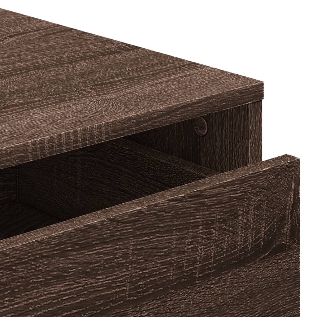 Cómoda com 3 Gavetas - 80x41x58 cm - derivados de madeira - carvalho castanho