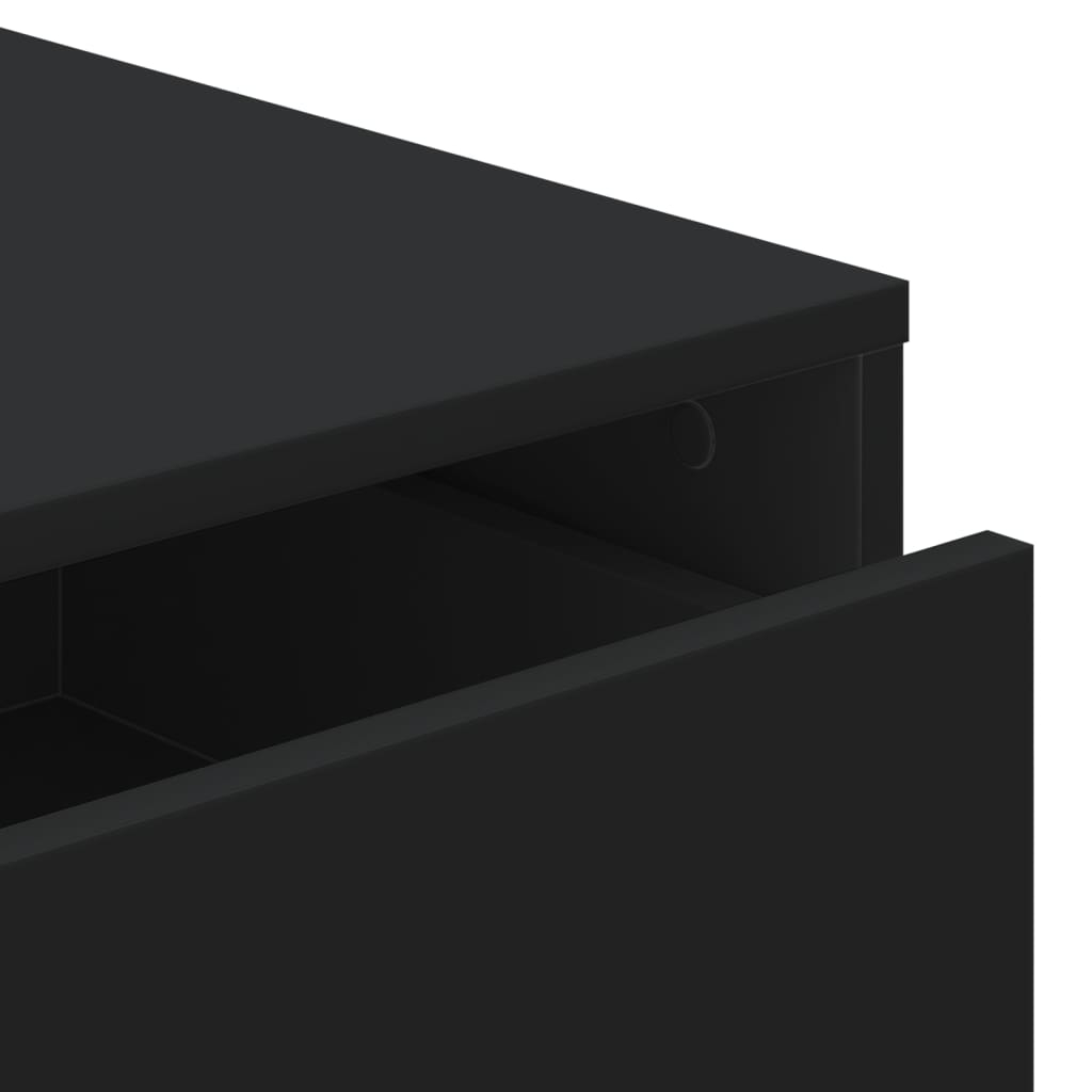 Cómoda com 4 Gavetas - 40x41x76 cm - derivados de madeira - preto