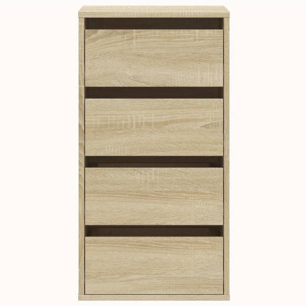 Cómoda com 4 Gavetas - 40x41x76 cm - derivados de madeira - carvalho sonoma