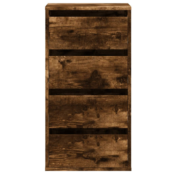 Cómoda com 4 Gavetas - 40x41x76 cm - derivados de madeira - carvalho rústico