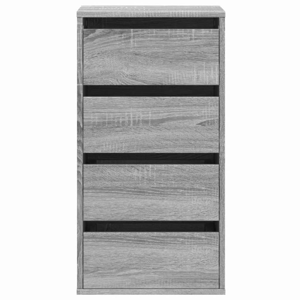 Cómoda com  4 Gavetas - 40x41x76 cm - derivados de madeira - cinzento sonoma