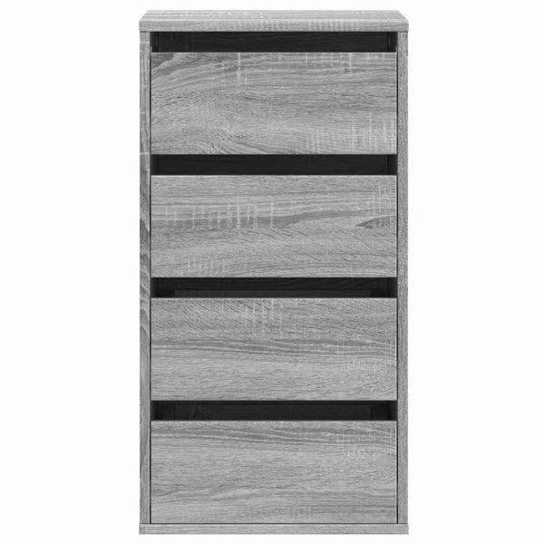 Cómoda com  4 Gavetas - 40x41x76 cm - derivados de madeira - cinzento sonoma