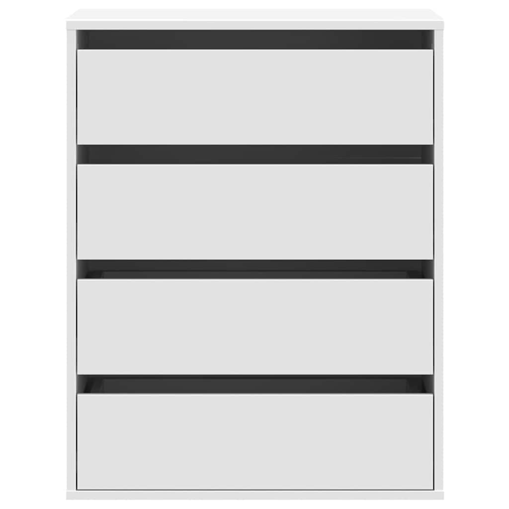 Cómoda com 4 Gavetas - 60x41x76 cm - derivados de madeira - branco