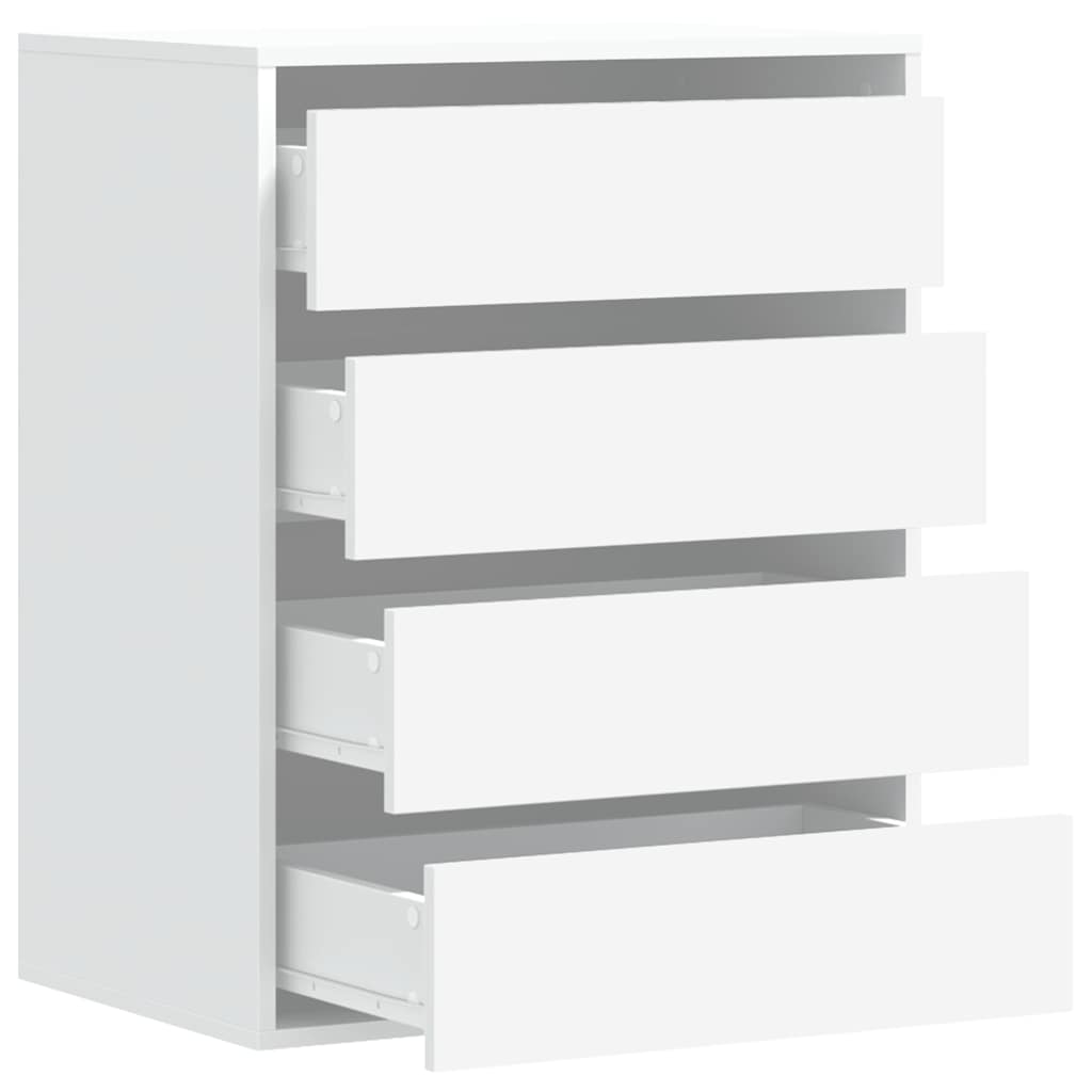 Cómoda com 4 Gavetas - 60x41x76 cm - derivados de madeira - branco