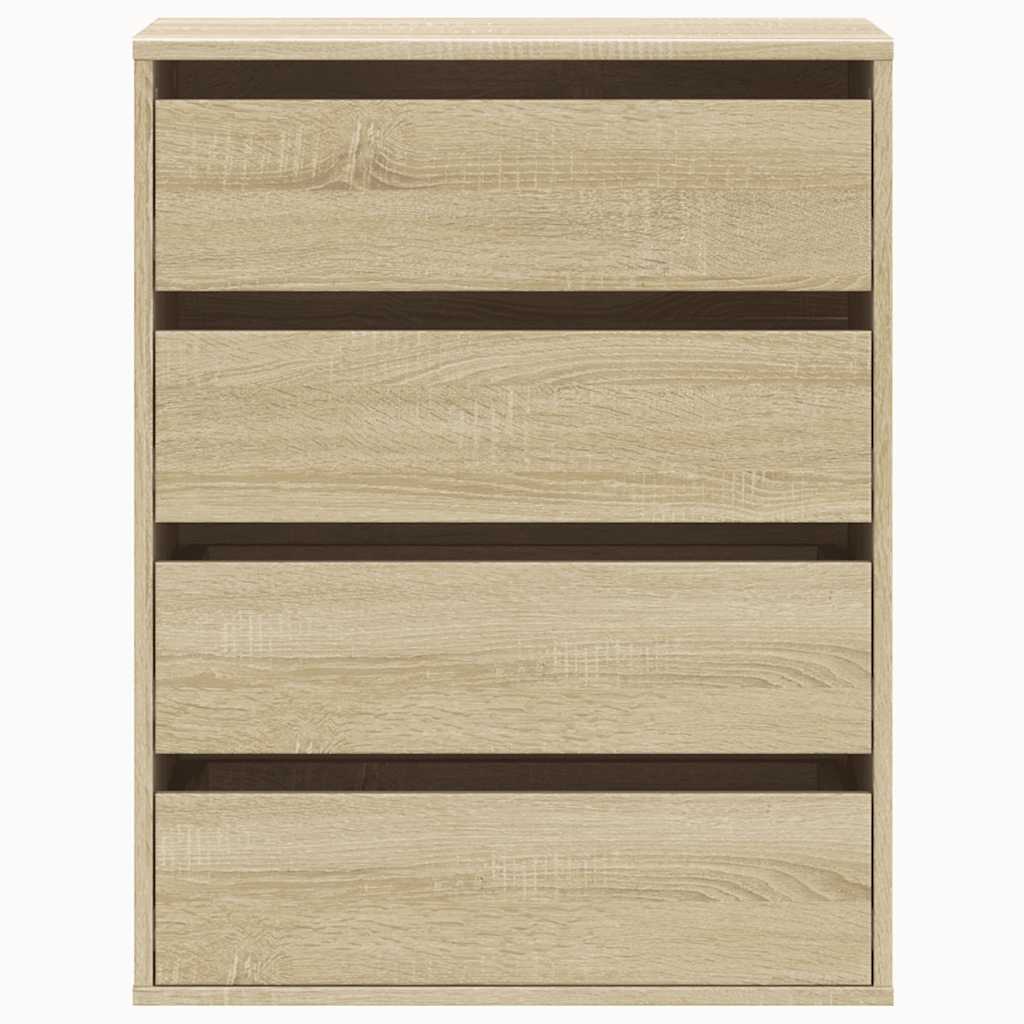 Cómoda com 4 Gavetas - 60x41x76 cm - derivados de madeira - carvalho sonoma
