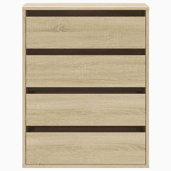 Cómoda com 4 Gavetas - 60x41x76 cm - derivados de madeira - carvalho sonoma