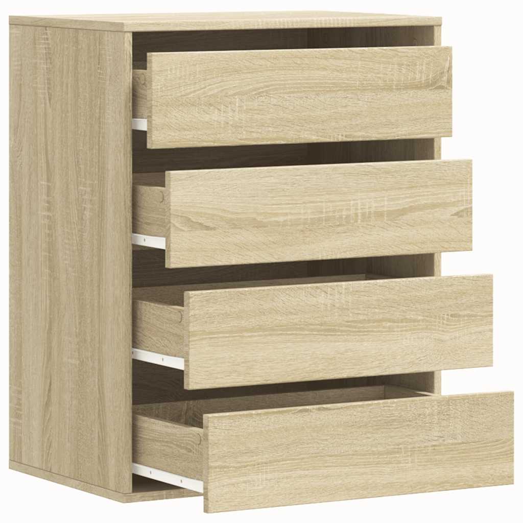 Cómoda com 4 Gavetas - 60x41x76 cm - derivados de madeira - carvalho sonoma
