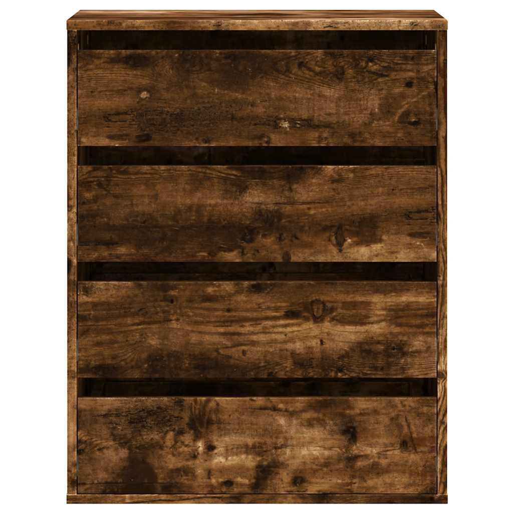 Cómoda com 4 Gavetas - 60x41x76 cm - derivados de madeira - carvalho rústico