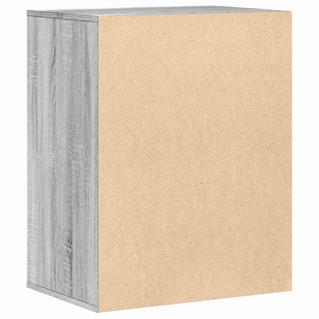 Cómoda com 4 Gavetas - 60x41x76 cm - derivados de madeira - cinzento sonoma