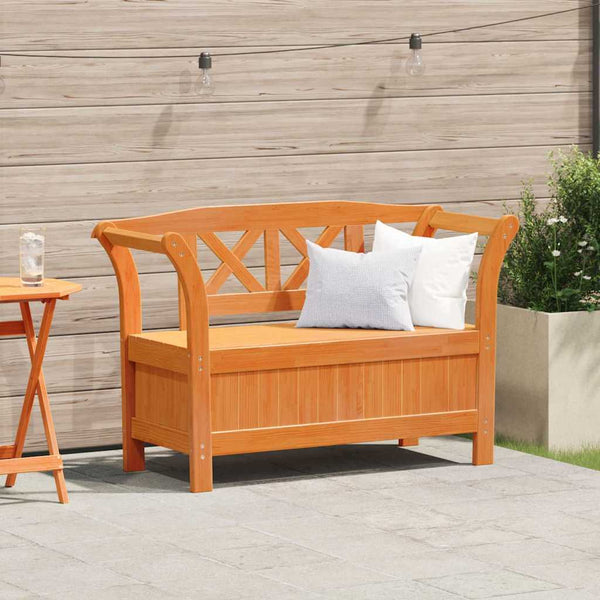 Banco de Armazenamento para Jardim Castanho 119 x 76 x 44cm
