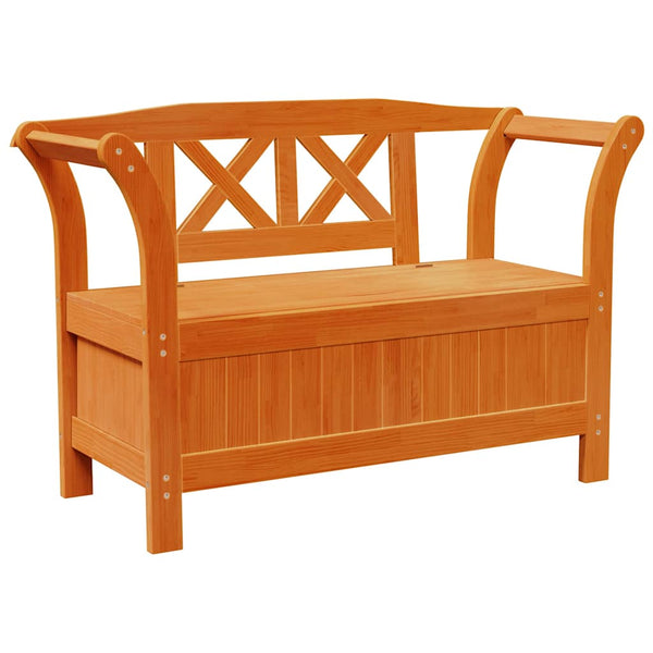 Banco de Armazenamento para Jardim Castanho 119 x 76 x 44cm