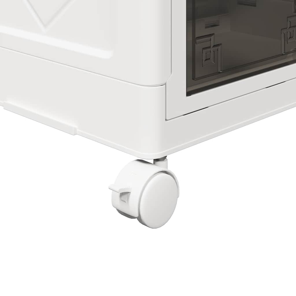 Caixa arrumação empilhável com rodas 5 níveis 75 L 64x40x179 cm