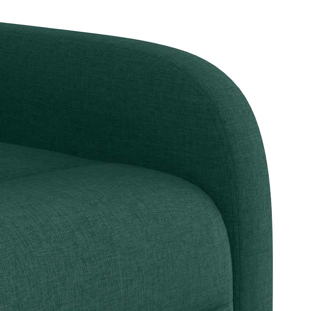 Poltrona elétrica reclinável tecido verde-escuro