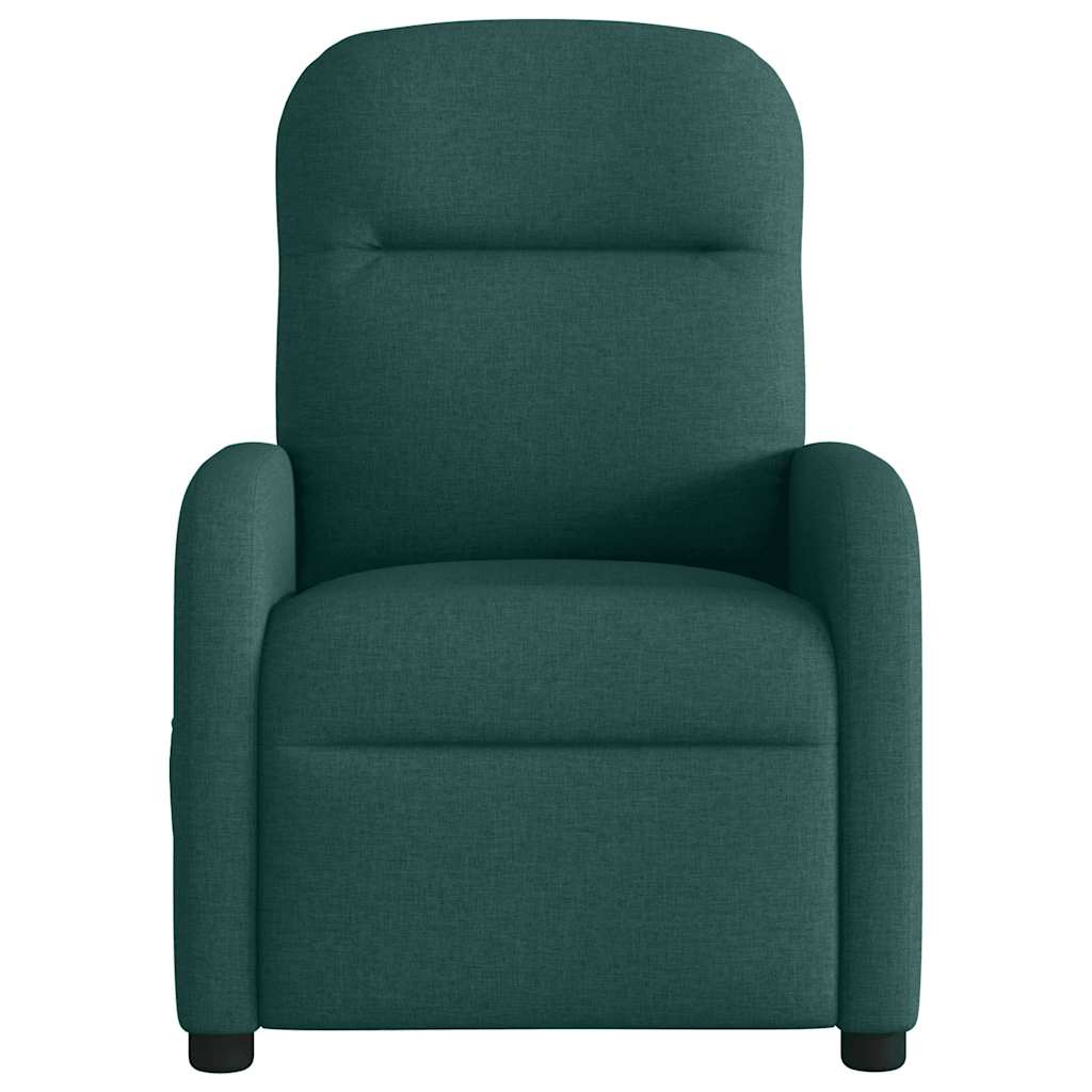 Poltrona elétrica reclinável tecido verde-escuro