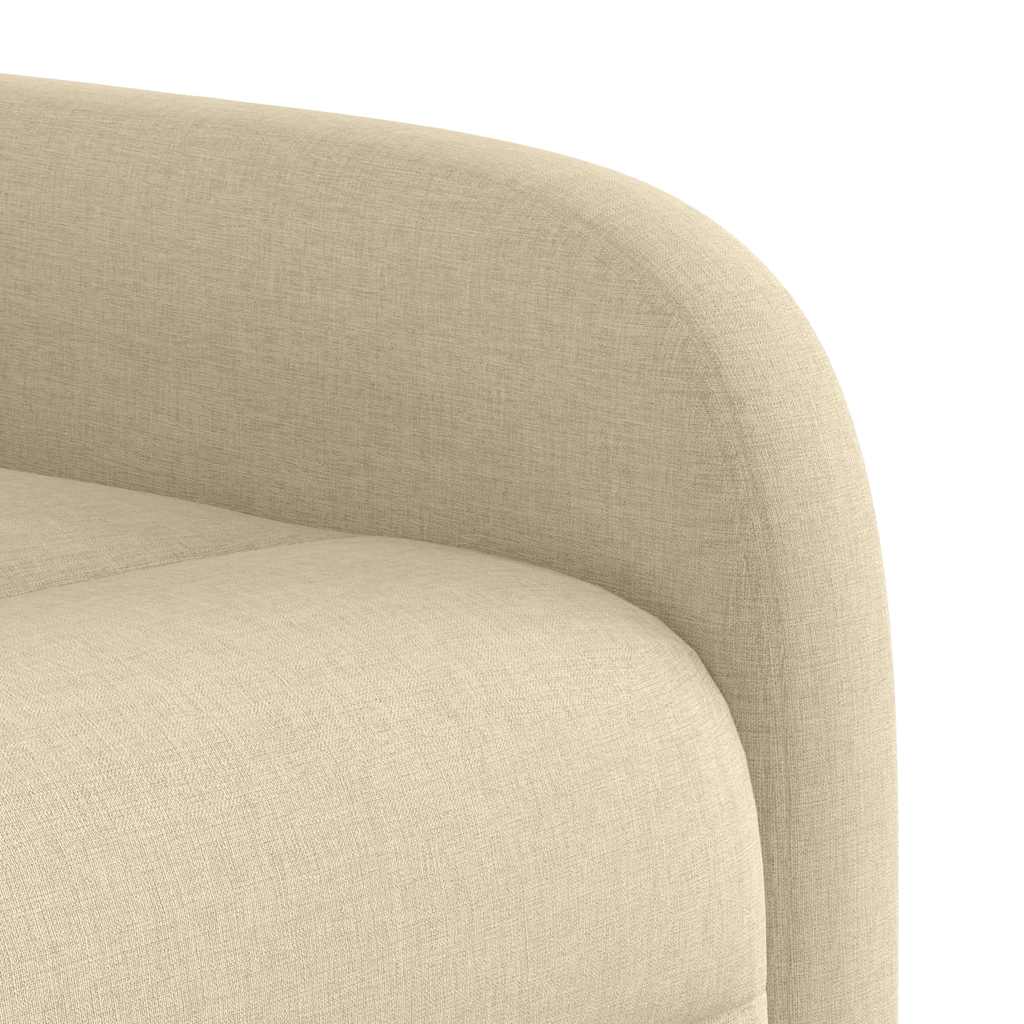 Poltrona reclinável elétrica tecido cor creme