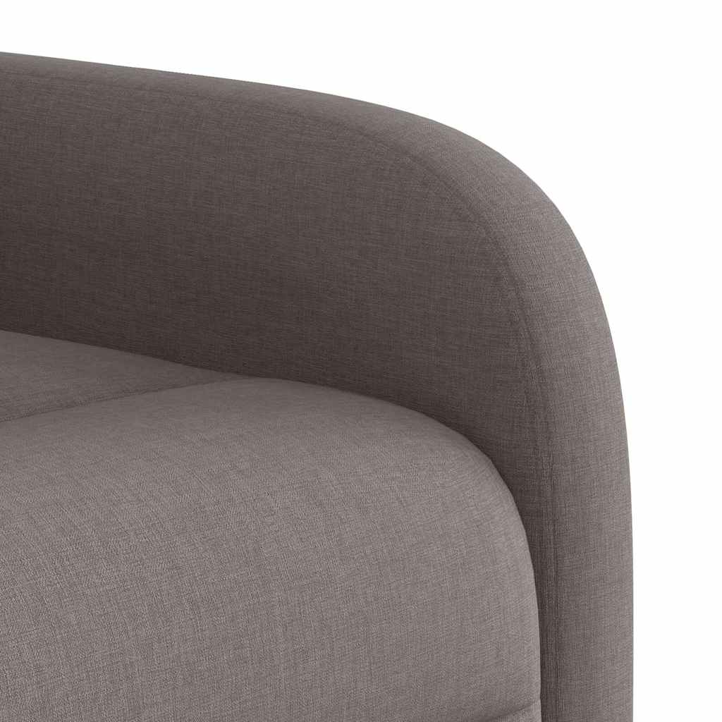 Poltrona elevatória de massagens tecido cinzento-acastanhado