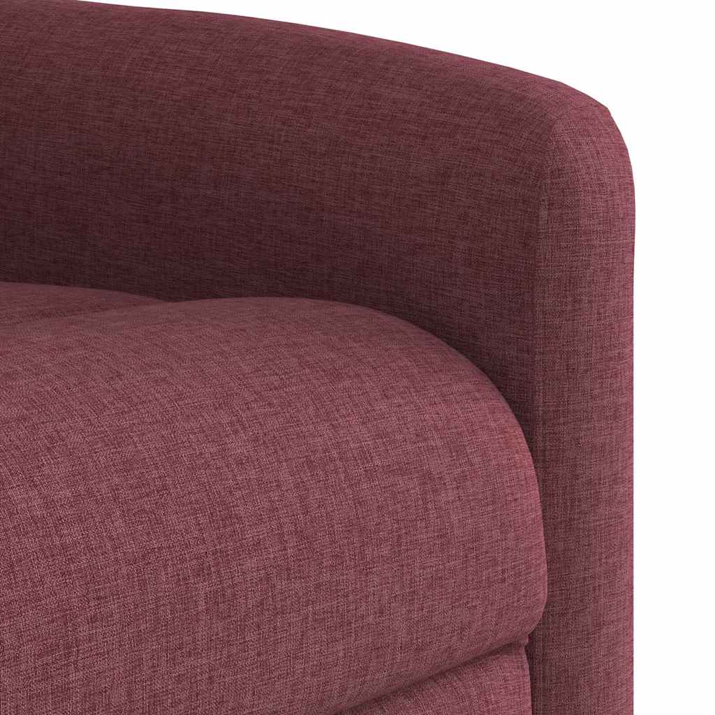 Poltrona elétrica reclinável tecido vermelho tinto