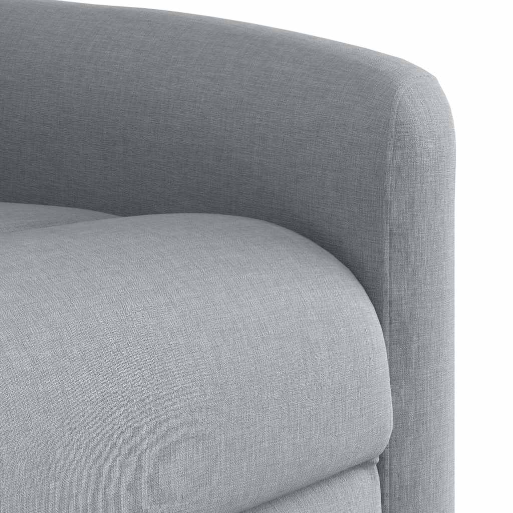 Poltrona de massagens reclinável elétrica tecido cinzento-claro