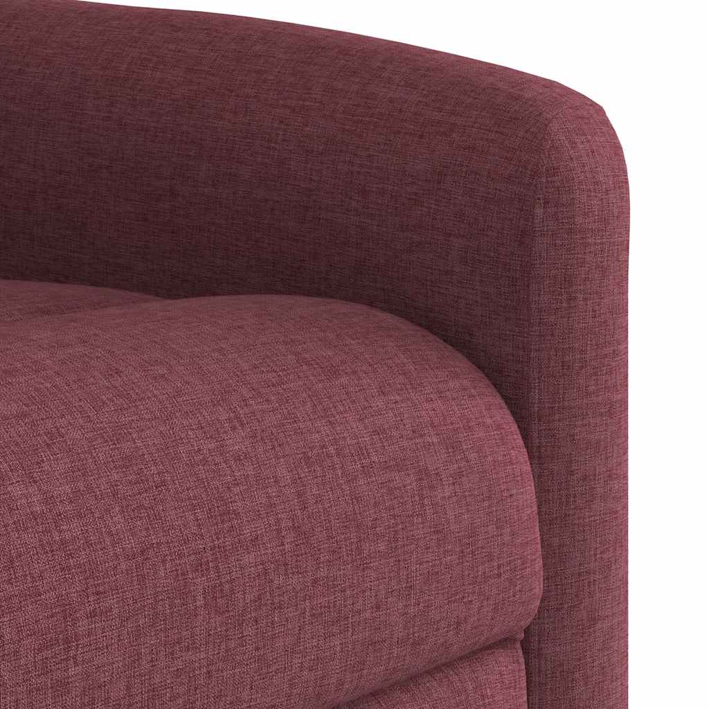 Poltrona reclinável de massagens elétrica tecido vermelho tinto