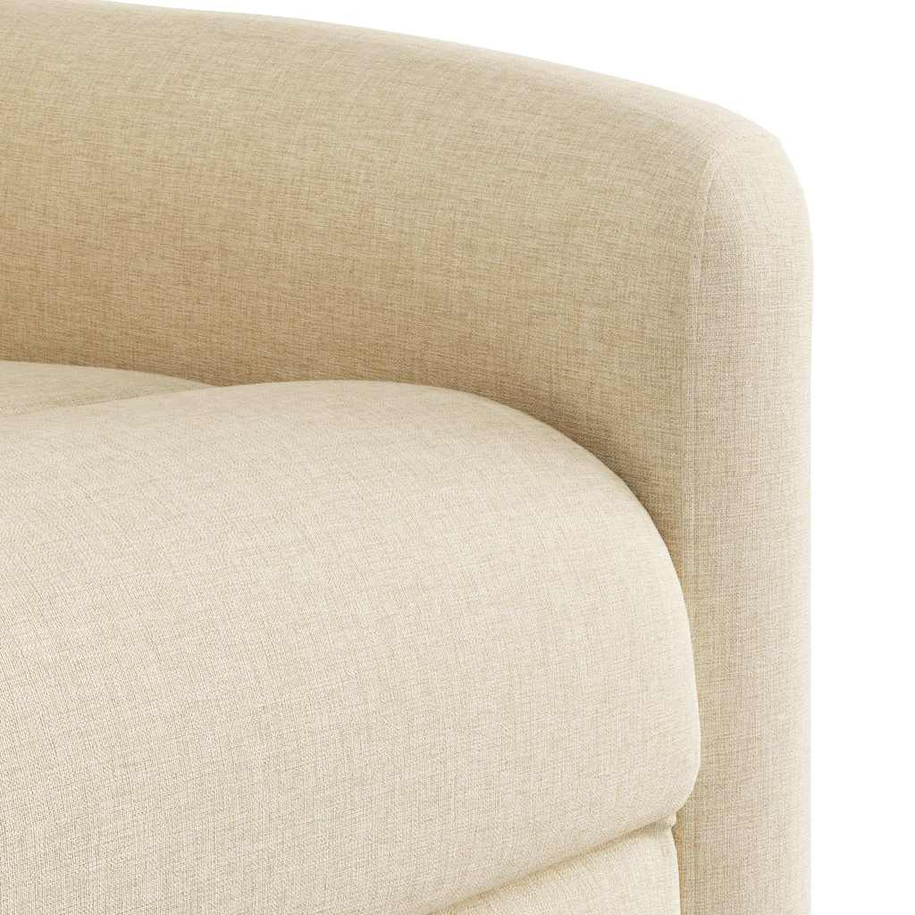 Poltrona de massagens reclinável elétrica tecido creme