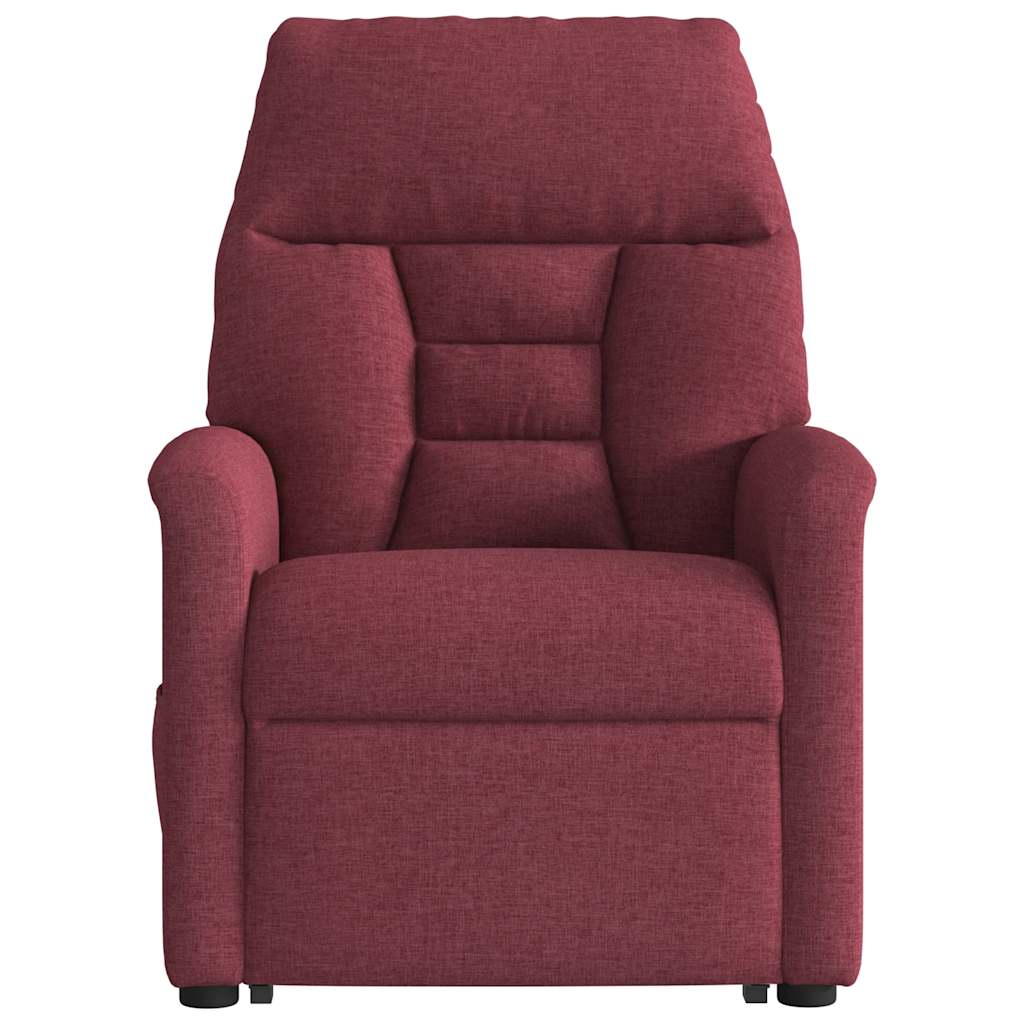 Poltrona de massagens reclin. elevatória tecido vermelho tinto